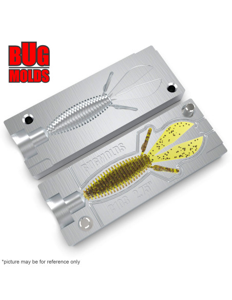 Fishing soft bait mold Dbomb 2,75 inch model ID C103 from Bugmolds