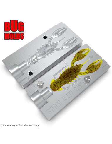 Fishing soft bait mold TRDCrawz 2,5 inch model ID C277 from Bugmolds