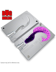 Fishing soft bait mold Mermaid 3 inch model ID T191 from Bugmolds 2