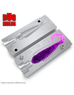 Fishing soft bait mold Wriggler 2,7 inch model ID T205 from Bugmolds 2
