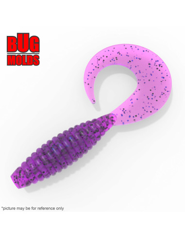 Fishing soft bait mold AngrySpin 1 inch model ID T21 from Bugmolds