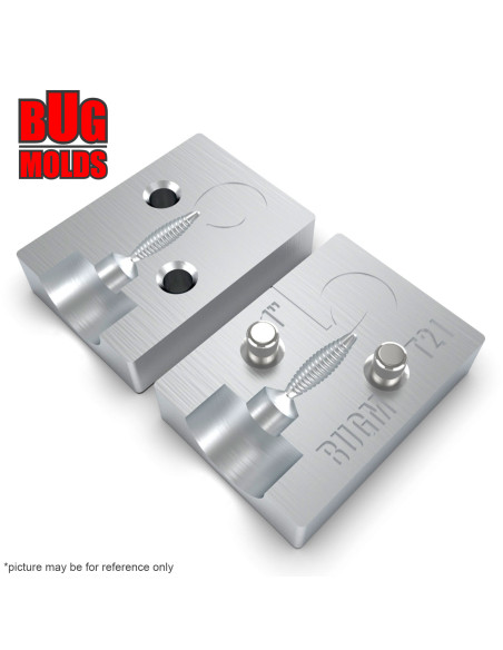 Fishing soft bait mold AngrySpin 1 inch model ID T21 from Bugmolds