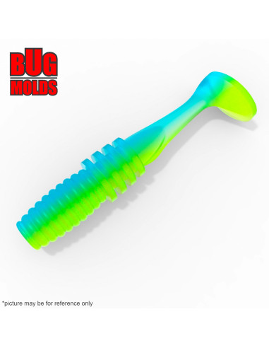 Fishing soft bait mold RockyFry 2 inch model ID V07 from Bugmolds