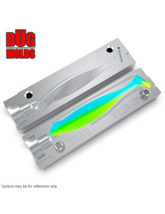 Fishing soft bait mold HazedongShad 3 inch model ID V229 from Bugmolds 2