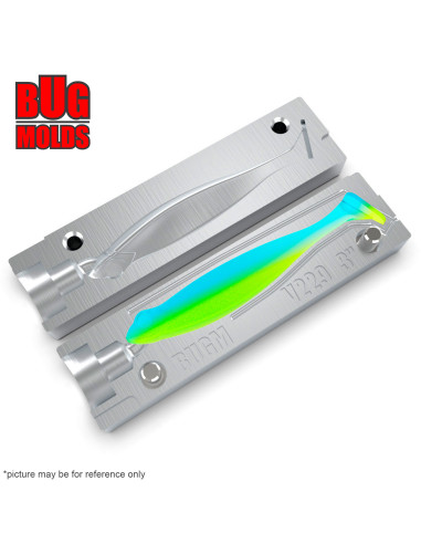 Fishing soft bait mold HazedongShad 3 inch model ID V229 from Bugmolds