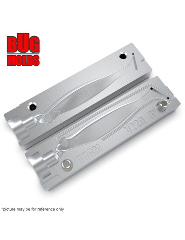 Fishing soft bait mold HazedongShad 3 inch model ID V229 from Bugmolds