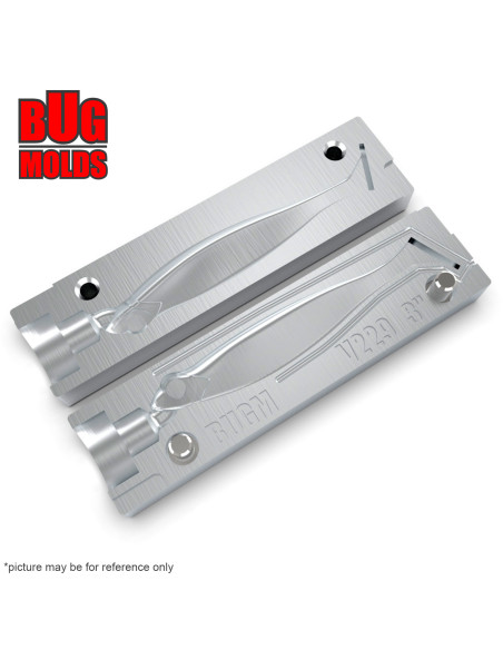 Fishing soft bait mold HazedongShad 3 inch model ID V229 from Bugmolds