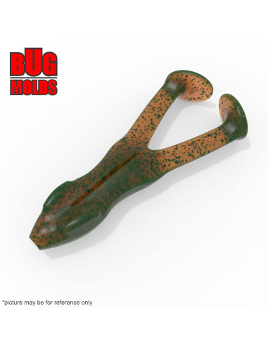 Fishing soft bait mold Ribbit 3,5 inch model ID V528 from Bugmolds