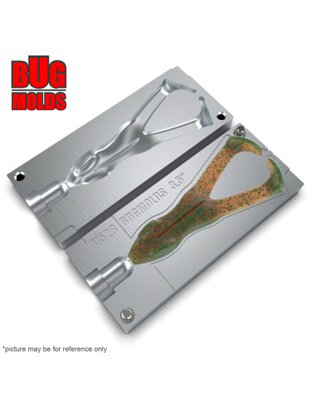 Fishing soft bait mold Ribbit 3,5 inch model ID V528 from Bugmolds