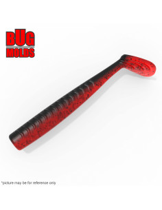 Fishing soft bait mold SandeelVibro 3 inch model ID V540 from Bugmolds