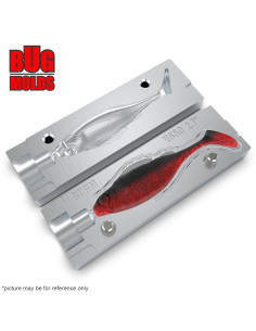 Fishing soft bait mold RealPerch 2,7 inch model ID V659 from Bugmolds 2