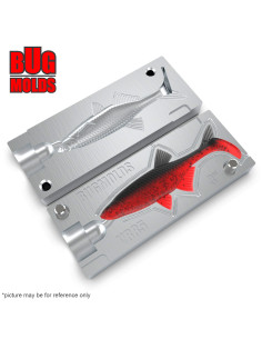 Fishing soft bait mold AlburnusShad 3 inch model ID V885 from Bugmolds 2