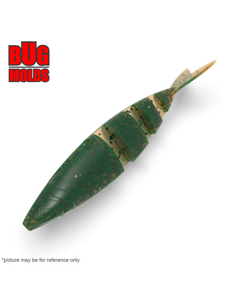 Fishing soft bait mold Javalon 3,4 inch model ID W119 from Bugmolds