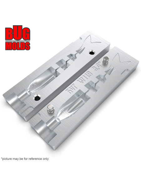 Fishing soft bait mold Javalon 3,4 inch model ID W119 from Bugmolds