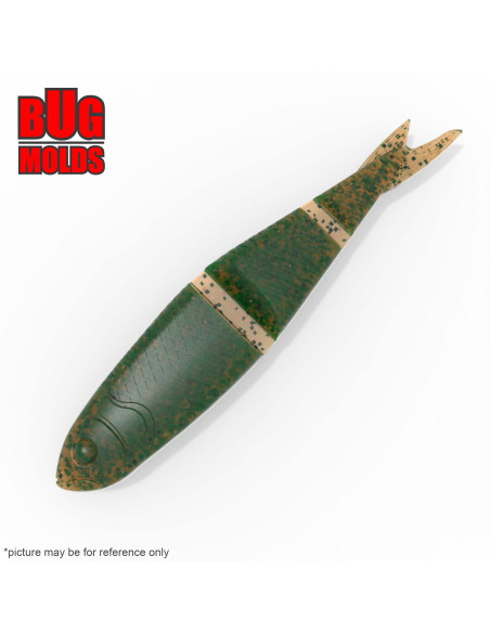 Fishing soft bait mold SwimNJerk 3 inch model ID W183 from Bugmolds