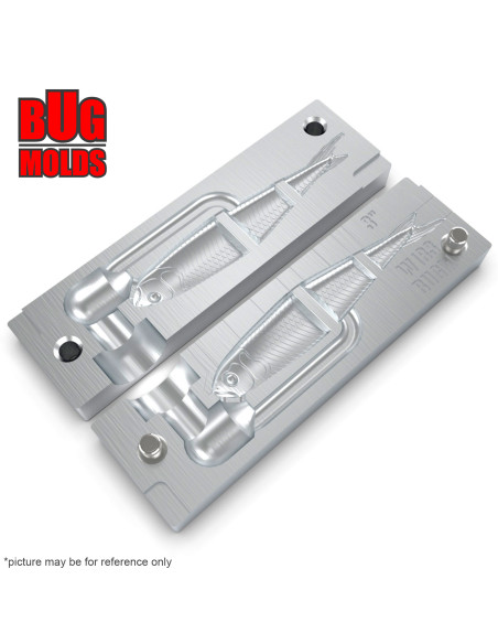 Fishing soft bait mold SwimNJerk 3 inch model ID W183 from Bugmolds