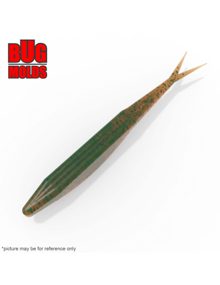 Fishing soft bait mold SuperFluke 5 inch model ID W227 from Bugmolds