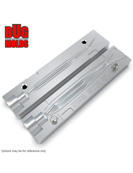 Fishing soft bait mold SuperFluke 4 inch model ID W228 from Bugmolds