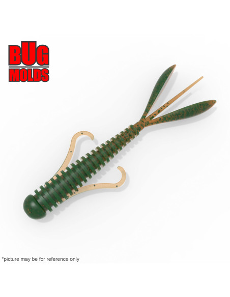Fishing soft bait mold HogImpact 2,5 inch model ID W343 from Bugmolds