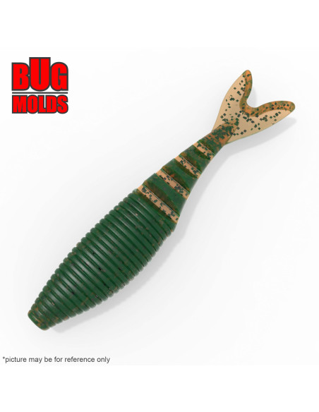 Fishing soft bait mold Zako 4 inch model ID W398 from Bugmolds