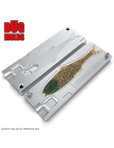 Fishing soft bait mold Perch 4 inch model ID W544 from Bugmolds 2