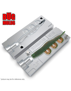 Fishing soft bait mold ShrimpX 2,8 inch model ID W718 from Bugmolds 2