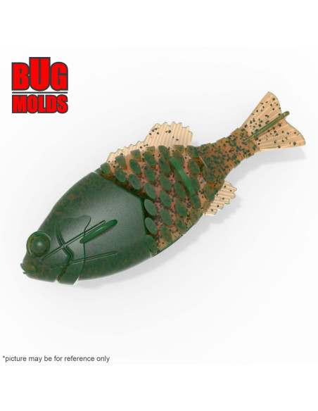 Fishing soft bait mold Gilly 3 inch model ID W763 from Bugmolds