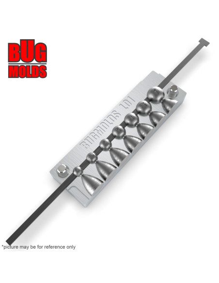 Aluminum CNC Mold Eccentric Joint Sinker Sport Ball 1-7g 7-cav: 1-1.5-2-3-4-5-7g ID L01