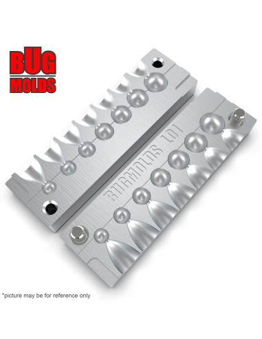 Aluminum CNC Mold Eccentric Joint Sinker Sport Ball 1-7g 7-cav: 1-1.5-2-3-4-5-7g ID L01