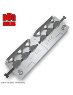 Aluminum CNC Mold Eccentric Joint Sinker Fish Head 3-5g 6-cav: 5-4-3-3-4-5g ID L08