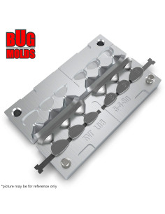 Aluminum CNC Mold Eccentric Joint Sinker Fish Head 3-5g 6-cav: 5-4-3-3-4-5g ID L08 2