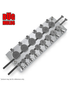 Aluminum CNC Mold Eccentric Joint Sinker Tablet Shape 1-15g 15-cav: 1-2-3-4-5-6-7-8-9-10-11-12-13-14-15g ID L106