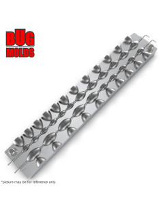 Aluminum CNC Mold InLine Sinker Olive Lead 0.8-5g 22-cav: 0.8-0.8-0.8-0.8-0.8-0.8-3-3-3-3-3-3-5-5-5-5-5-1.5-1.5-1.5-1.5-1.5g ID 