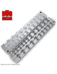 Aluminum CNC Mold InLine Sinker Olive Lead 0.8-5g 22-cav: 0.8-0.8-0.8-0.8-0.8-0.8-3-3-3-3-3-3-5-5-5-5-5-1.5-1.5-1.5-1.5-1.5g ID  2