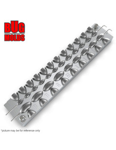 Aluminum CNC Mold InLine Sinker Olive Lead 1-6g 21-cav: 1-1-1-1-1-1-2-2-2-2-2-2-6-6-6-6-4-4-4-4-4g ID L111