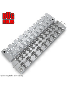 Aluminum CNC Mold InLine Sinker Olive Lead 1-6g 21-cav: 1-1-1-1-1-1-2-2-2-2-2-2-6-6-6-6-4-4-4-4-4g ID L111 2