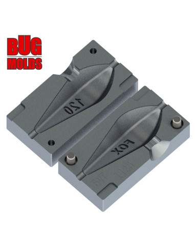 Aluminum CNC Mold Carp Sinker Horizon InLine 120g 1-cav: 4.25oz (120g) ID L125