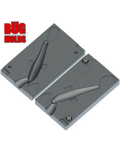 Aluminum CNC Mold Pilker JiggingRapFat_Eyes 65mm 1-cav: 65mm ID L155 2