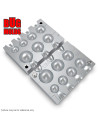 Aluminum CNC Mold InLine Sinker Ball Lead 10-50g 7-cav: 10-15-20-25-30-40-50g ID L164