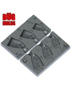 Aluminum CNC Mold Jig Head BlackMinnowOffShore 30-90g 3-cav: 30-60-90g ID L181