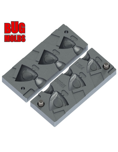 Aluminum CNC Mold Jig Head BlackMinnowShore 15-30g 3-cav: 15-20-30g ID L184