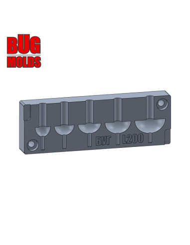 Aluminum CNC Mold Other Sinkers Mushroom Sinker 10-20mm 5-cav: 10-13-15-17-20g ID L200