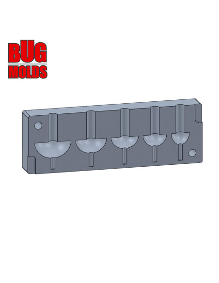 Aluminum CNC Mold Other Sinkers Mushroom Sinker 10-20mm 5-cav: 10-13-15-17-20g ID L200