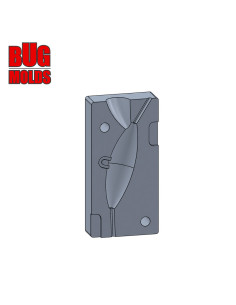 Aluminum CNC Mold InLine Sinker Boat Sinker 15g 1-cav: 15g ID L225 2