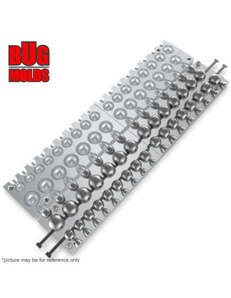 Aluminum CNC Mold Eccentric Joint Sinker Sport Ball 10-40g 31-cav: 10-11-12-13-14-15-16-17-18-19-20-21-22-23-24-25-26-27-28-29-3