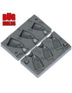 Aluminum CNC Mold Jig Head BlackMinnowOffShore 18-37g 3-cav: 18-25-37g ID L233