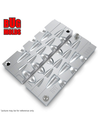 Aluminum CNC Mold Carolina Bullet Texas Carolina Bullet Long Shape 3-10g 8-cav: 3-4-5-6-7-8-9-10g ID L253