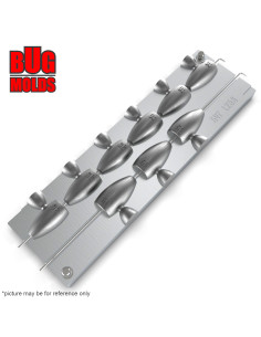 Aluminum CNC Mold Carolina Bullet Swagger Flipping Weights 35-50g 9-cav: 35-35-35-40-40-40-50-50-50g ID L256
