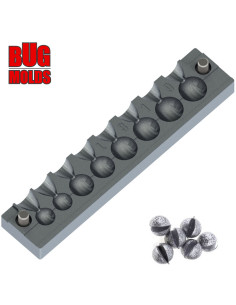 Aluminum CNC Mold Split Shot Ball with Slot 4-12g 8-cav: 4-4-8-8-10-10-12-12g ID L319