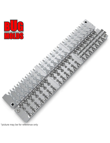 Aluminum CNC Mold Eccentric Joint Sinker Sport Ball 0,5-1,5g 40-cav: 0,5-0,5-0,5-0,5-0,5-0,5-0,5-0,5-0,5-0,5-0,7-0,7-0,7-0,7-0,7